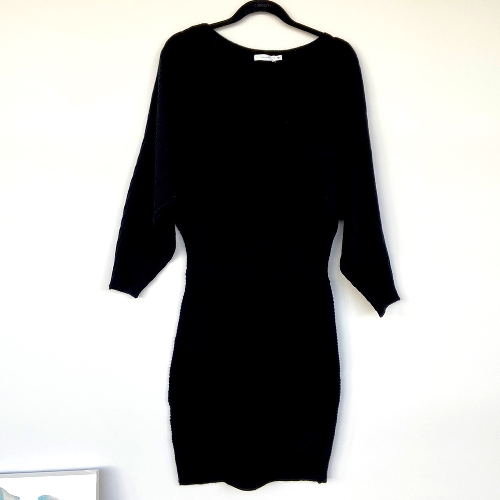 Lush Black Sweater Dress